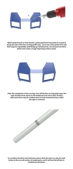 Dspiae Dspiae CG Carving Guide Tape (2mm To 10mm) -Panda Hobby Shop 4