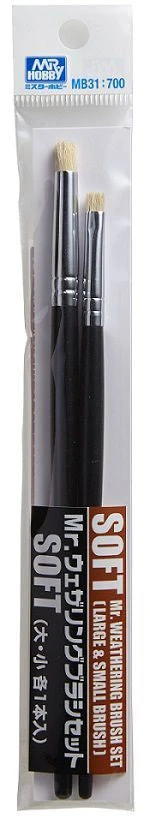 Mr. Hobby Mr Weathering Brush Set Soft MB31