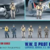 Hasegawa [X48-7] W.W.II Pilot Figure Set (Japanese, German, U.S./British Pilot Figures) 1/48