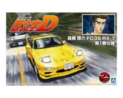 Aoshima Initial D Takahashi Keisuke FD3S RX-7 Comics Vol.1 Ver. 1/24