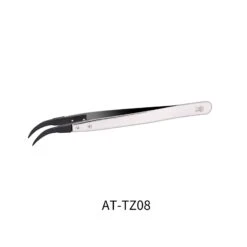 Dspiae Dspiae AT-TZ08 High Precision Stainless Steel Anti-Static Tweezers -Angled