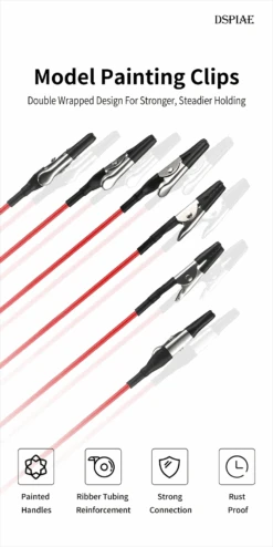 Dspiae Dspiae MPC-20 Model Painting Clip (Pack Of 20) -Panda Hobby Shop DspiaeMPC 20ModelPaintingClip PackOf20 6