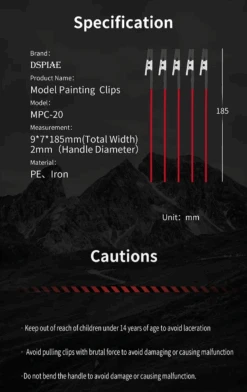 Dspiae Dspiae MPC-20 Model Painting Clip (Pack Of 20) -Panda Hobby Shop DspiaeMPC 20ModelPaintingClip PackOf20 9