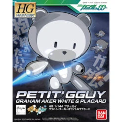 Bandai HG Petit'Gguy Graham Aker White & Placard 1/144
