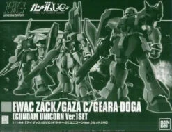 Bandai HGUC EWAC Zack / Gaza C / Geara Doga (Gundam Unicorn Ver.) Set 1/144