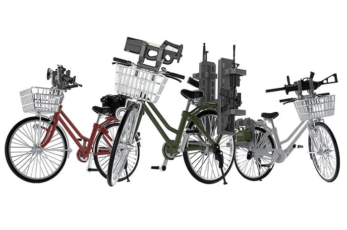 Tomytec Little Armory LM006 Commuting Bicycle Defense School Silver 1/12 4 Tomytec Little Armory LM006 Commuting Bicycle Defense School Silver 1/12 - Image 4