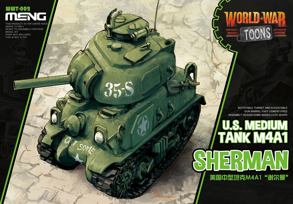 Meng Toon - US Medium Tank M4A1 Sherman 1 Meng Toon - US Medium Tank M4A1 Sherman