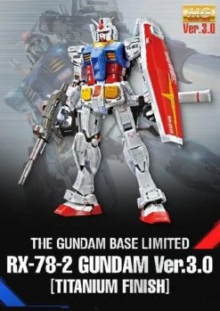Bandai MG The Gundam Base Limited RX-78-2 Gundam Ver. 3.0 [Titanium Finish] 1/100 -Panda Hobby Shop MGTheGundamBaseLimitedRX 78 2GundamVer.3.0 TitaniumFinish 6