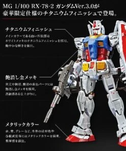 Bandai MG The Gundam Base Limited RX-78-2 Gundam Ver. 3.0 [Titanium Finish] 1/100 -Panda Hobby Shop MGTheGundamBaseLimitedRX 78 2GundamVer.3.0 TitaniumFinish 7