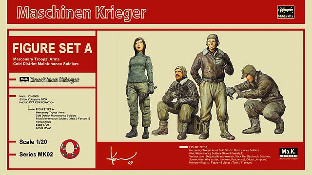 Hasegawa Maschinen Krieger Figure Set A (Mercenary Troops' Arms Cold District Maintenance Soldiers) MK02 1/20 1 Hasegawa Maschinen Krieger Figure Set A (Mercenary Troops' Arms Cold District Maintenance Soldiers) MK02 1/20
