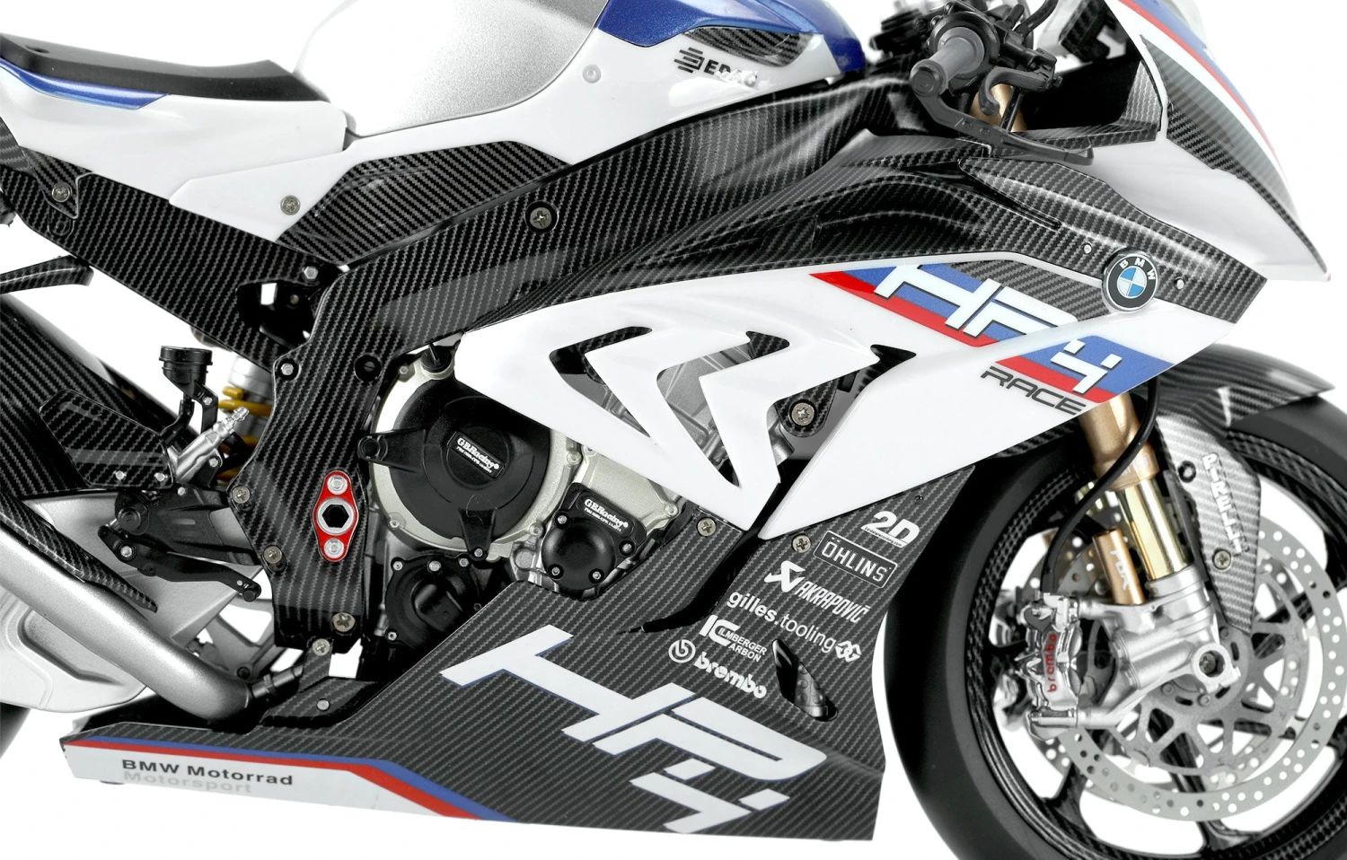 Meng Meng BMW HP4 Race Motorcycle (Pre-Colored Edition) 1/9 - Image 5