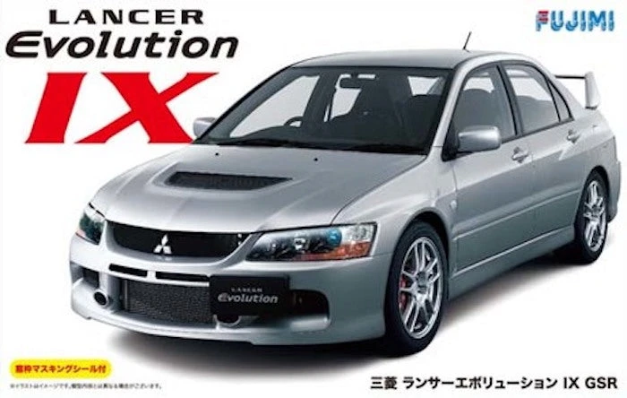 Fujimi Mitsubishi Lancer Evolution IX GSR W/ Window Frame Masking 1/24 1 Fujimi Mitsubishi Lancer Evolution IX GSR W/ Window Frame Masking 1/24