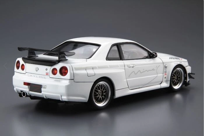 Aoshima Nissan Mine's BNR34 Skyline GT-R '02 1/24 3 Aoshima Nissan Mine's BNR34 Skyline GT-R '02 1/24 - Image 3