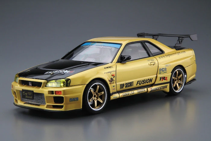 Aoshima Nissan TOPSECRET BNR34 Skyline GT-R '02 1/24 2 Aoshima Nissan TOPSECRET BNR34 Skyline GT-R '02 1/24 - Image 2
