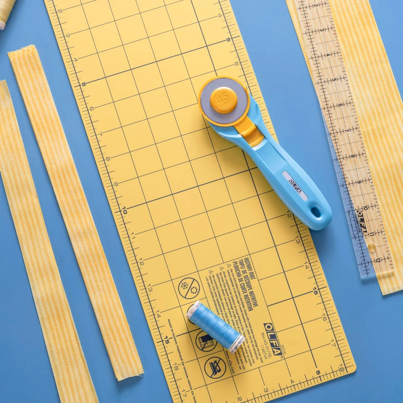 Olfa Olfa RM-HG-01/YEL 6" X 18" Double Sided Rotary Mat (Yellow) 2 Olfa Olfa RM-HG-01/YEL 6" X 18" Double Sided Rotary Mat (Yellow) - Image 2