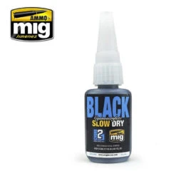 AMMO By MIG Jimenez Slow Dry Cyanoacrylate Glue - Black