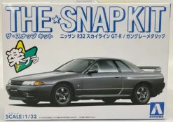 Aoshima The Snap Kit - #14 Nissan R32 Skyline GT-R (Gun-Gray Metallic) 1/32