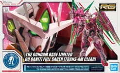 Bandai RG The Gundam Base Limited 00 Qan[T] Full Saber [Trans-Am Clear] 1/144